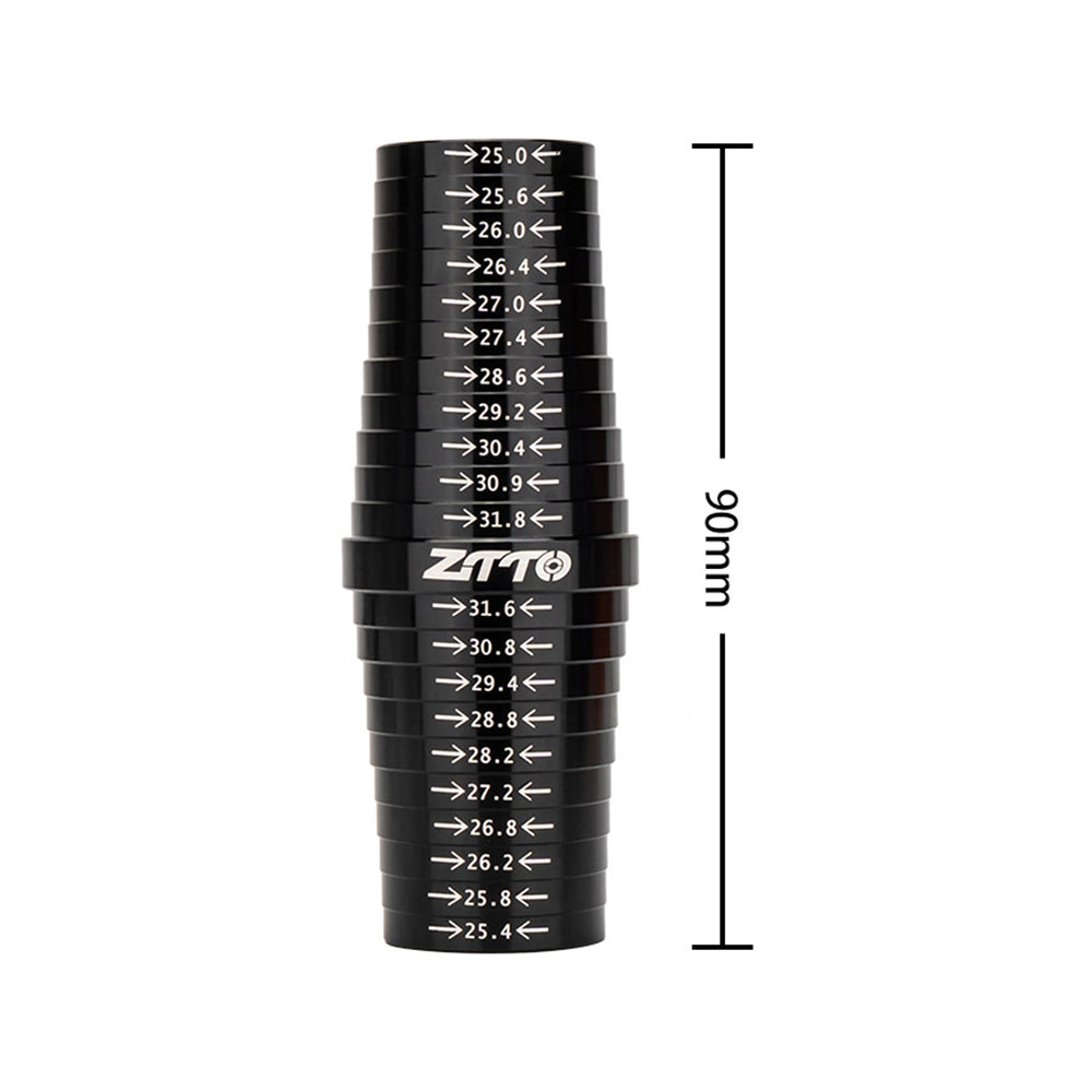 ZTTO ZGCL Metal Bike Seat Tube Seatpost Size Measurement Sizing Gauge for 25mm-31.8mm ZTTO ZGCL Metal Bike Seat Tube Seatpost Size Measurement Sizing Gauge for 25mm-31.8mm